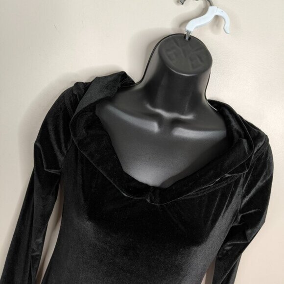 Boutique Whimsigoth Goth Witch Vampy Addams Family Cosplay Velour Dress M - Picture 3 of 9